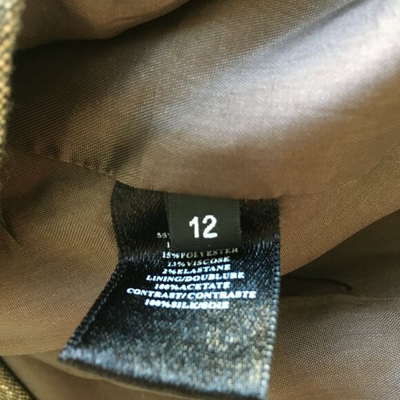 ROBERT RODRIGUEZ Brown White Specks Wool Silk Blend Rosette Applique Jacket - Picture 3 of 14